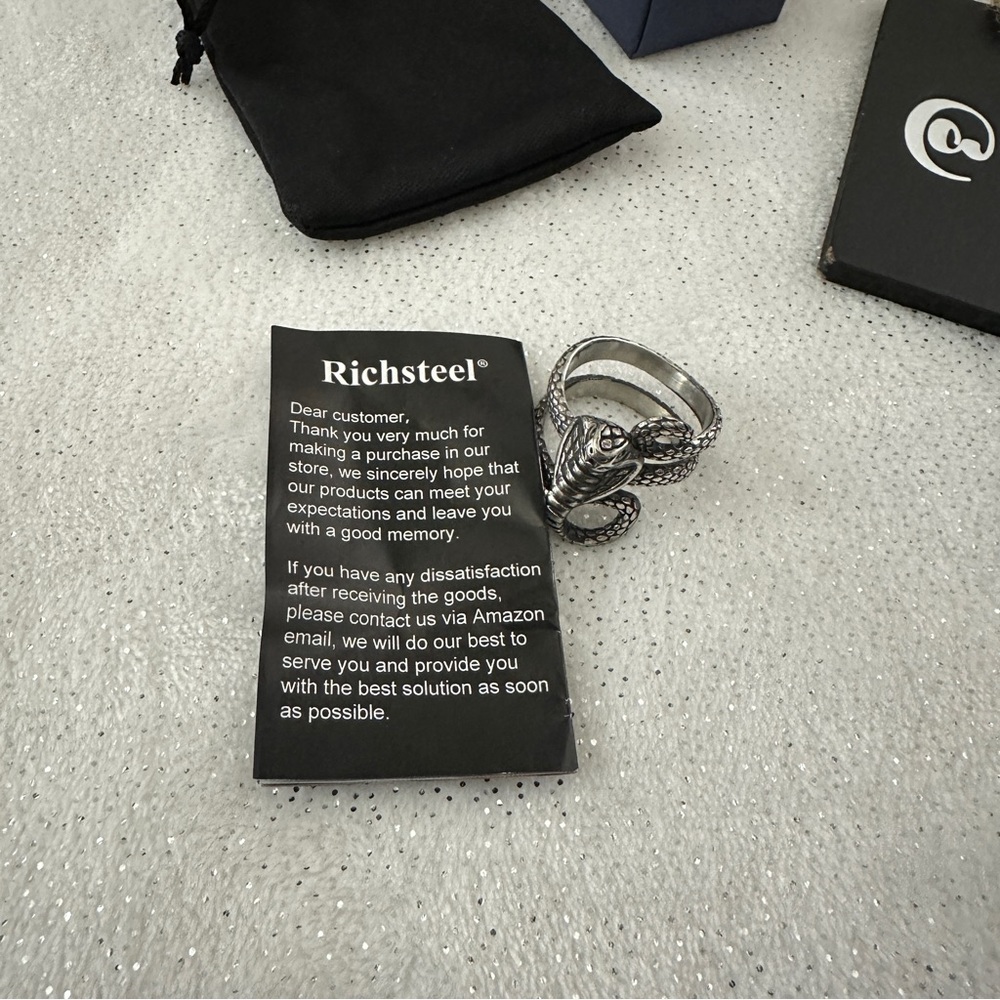 RICHSTEEL Cobra Snake Ring Size 11 - Picture 8 of 8
